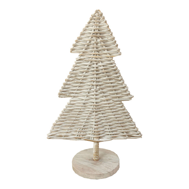 Ivyline Rattan Large Christmas Tree in White (2)