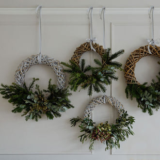 Ivyline Rattan Wreath in White