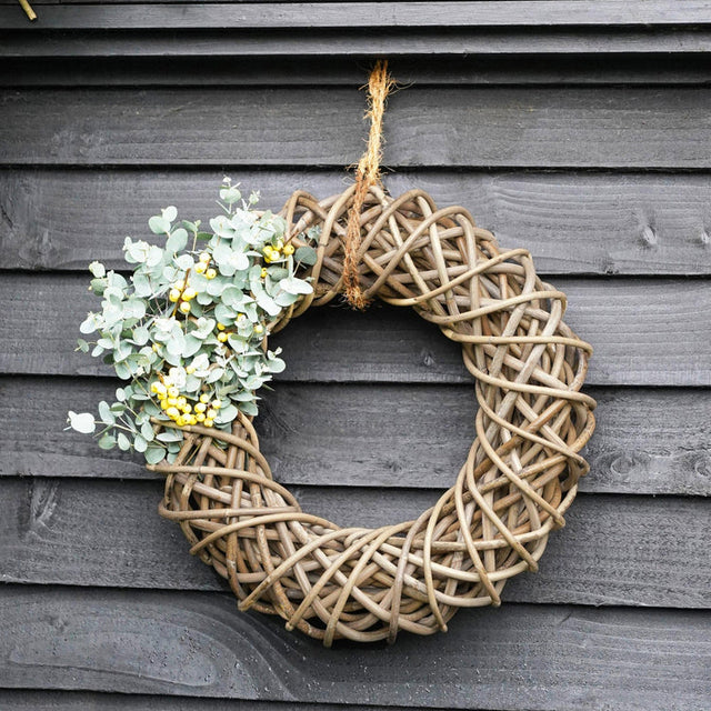 Ivyline Large Rattan Wreath in Natural