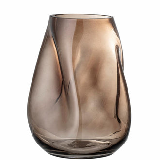 Ingolf Glass Vase in Brown