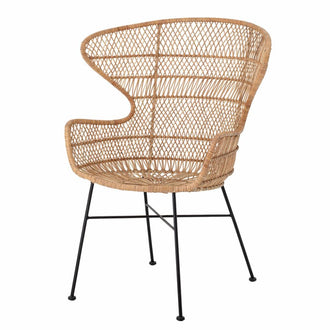 Oudon Rattan Lounge Chair in Natural