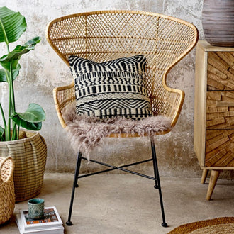 Oudon Rattan Lounge Chair in Natural