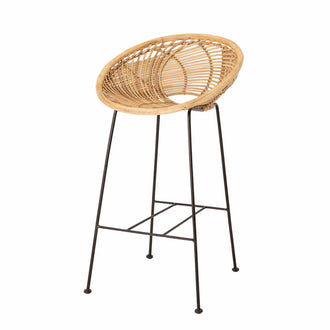 Yonne Rattan Bar Stool in Natural