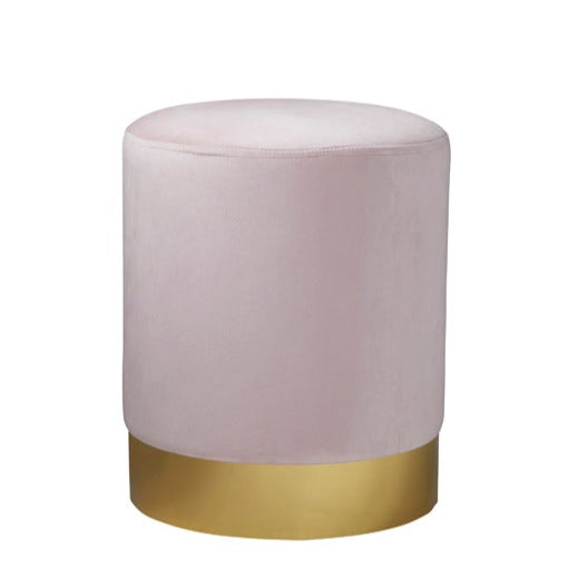 Rachelle Pink Velvet Pouffe (3)