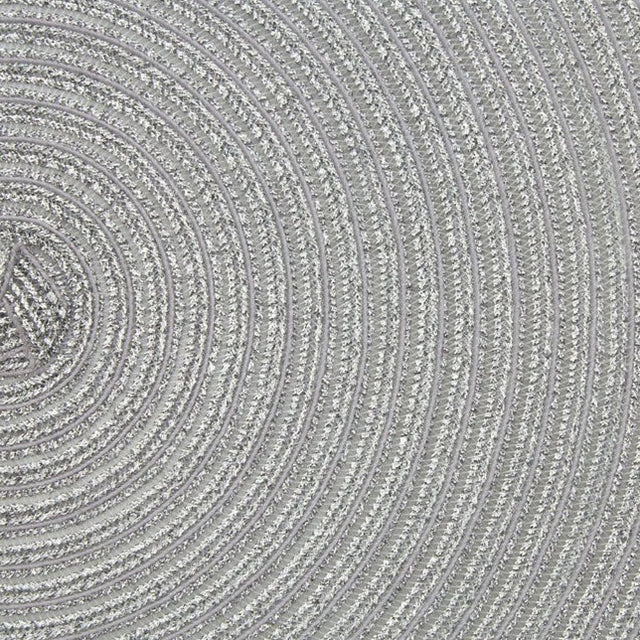 Greta Woven Round Placemat in Silver (3)