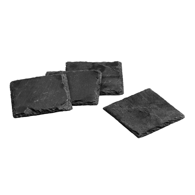 Cicely Set of 4 Square Coasters in Slate