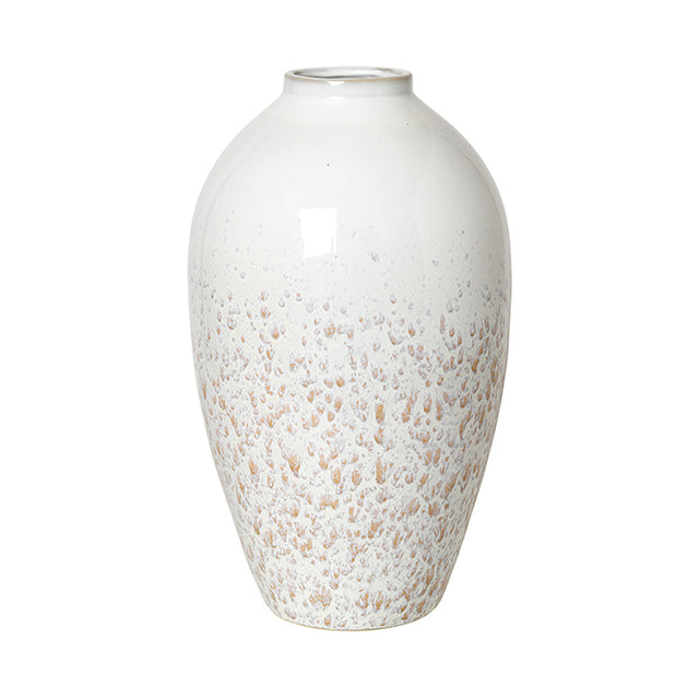 Ingrid Vase in White and Tan