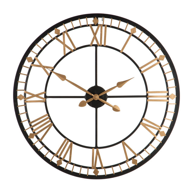 Lili Industrial Wall Clock in Gold