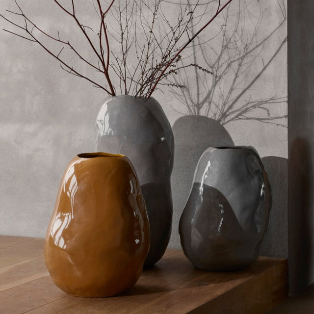 Organic Vase in Drizzle Grey