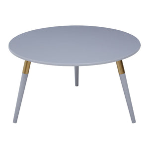 Anaïs Round Coffee Table in Light Grey And Gold