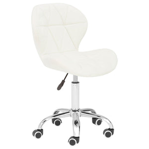 Lucinda Velvet Office Chair in White