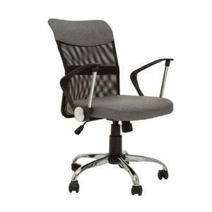 Nilsa Swivel Office Chair in Grey