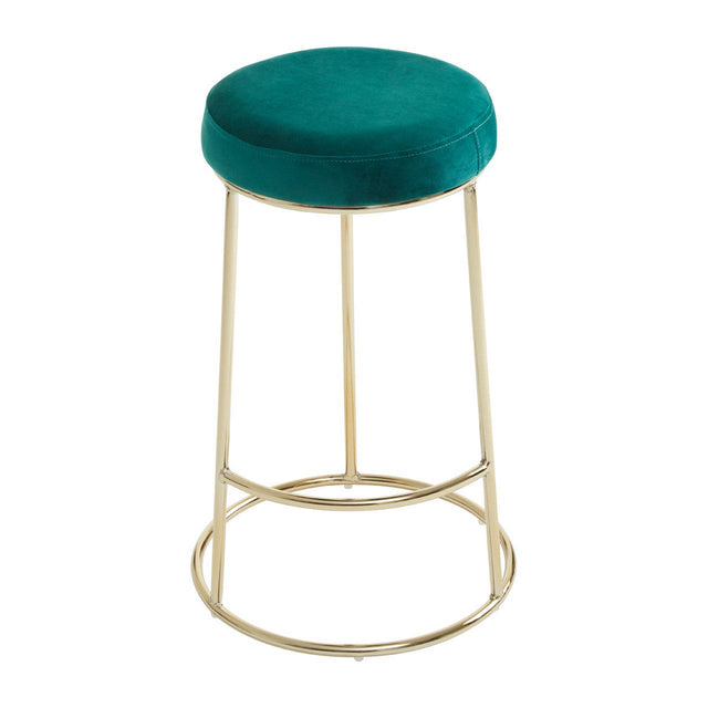 Simone Velvet Bar Stool in Green (4)