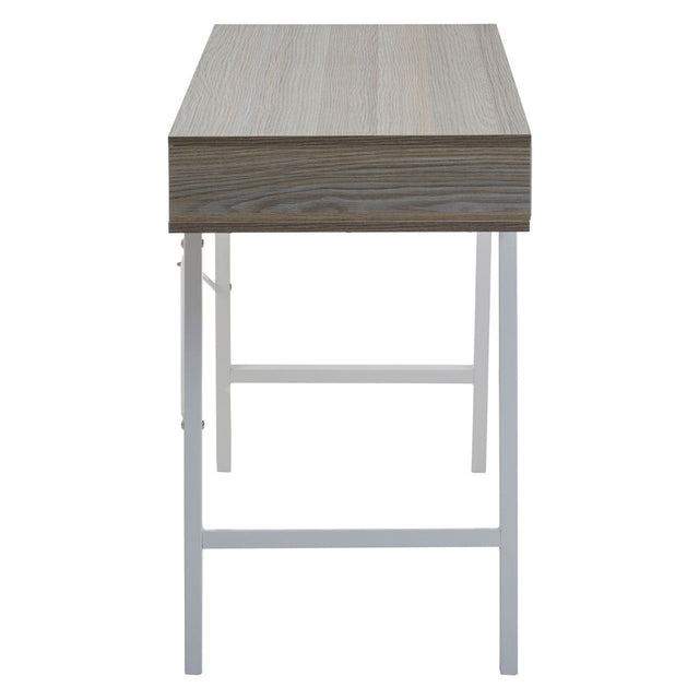 Dani Double Drawer Desk in Light Oak and White (5)