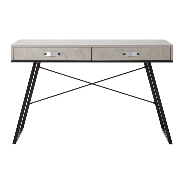 Dani Double Drawer Desk in Grey