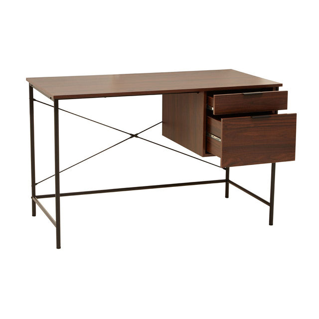 Dani Double Drawer Desk in Dark Walnut (5)