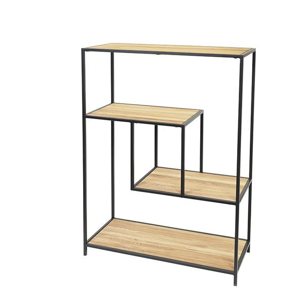 Ryle Three Shelf Bookcase in Natural Brown