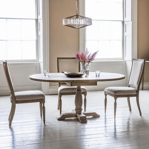 Matilda 4 Seater Round Mindy Wood Dining Table in Natural