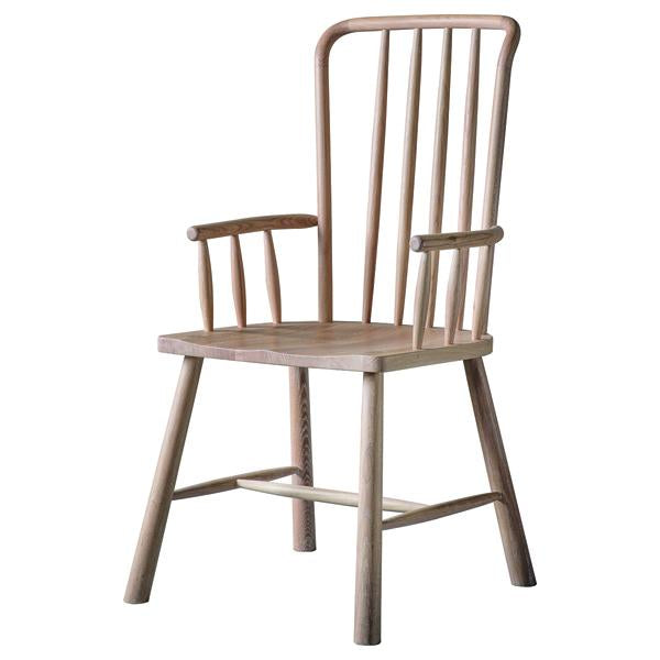 Murphy Set of 2 Oak Dining Chairs with Arms in Natural (4)