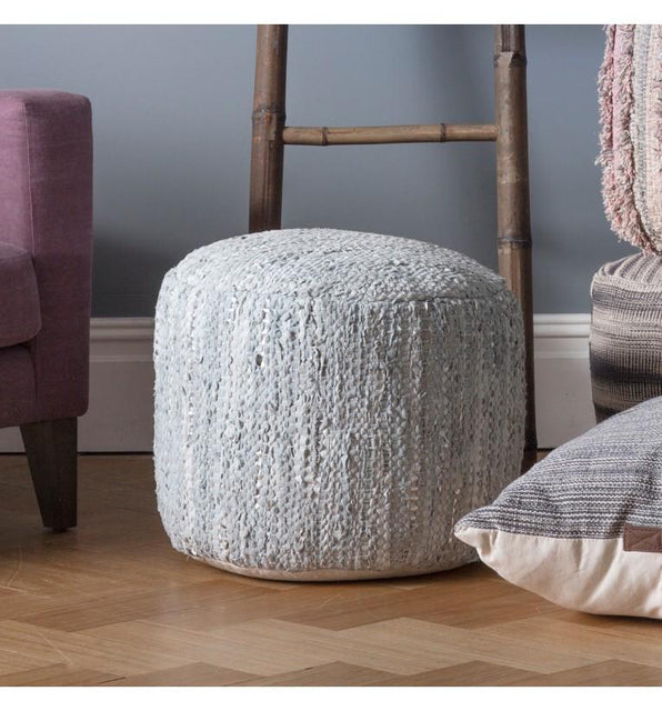 Uzma Pouffe in Stone