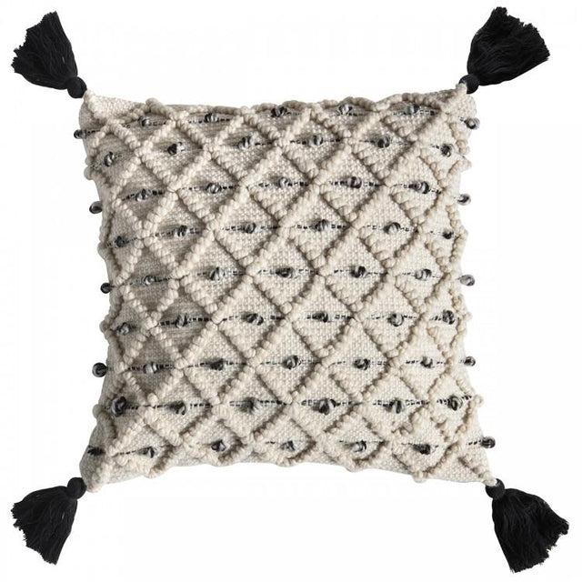 Bridget Cushion in Natural and Black