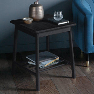 Murphy Square Oak Side Table in Black