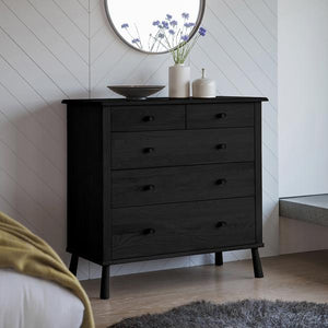 Murphy Oak Chest of Drawers in Black