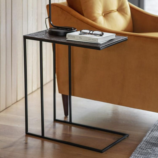 Arison Metal Side Table in Black (3)