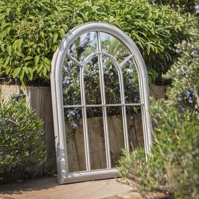 Lola Outdoor Arch Mirror in Grey