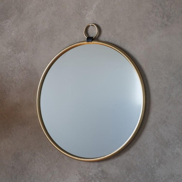 Nova Round Mirror in Gold