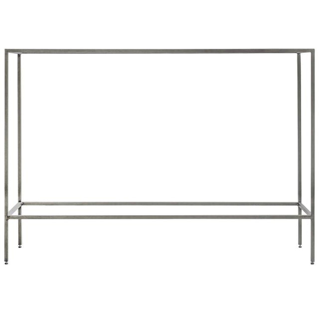 Lauren Rectangular Glass Console Table in Silver