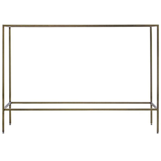 Lauren Rectangular Glass Console Table in Champagne