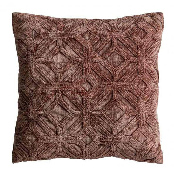 Inara Washed Cushion in Brick (2)