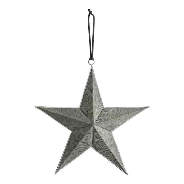 Star Bauble in Grey/Silver (3)