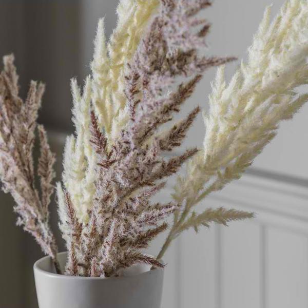 Artificial Pampas Grass in Fawn Set of Three (3)