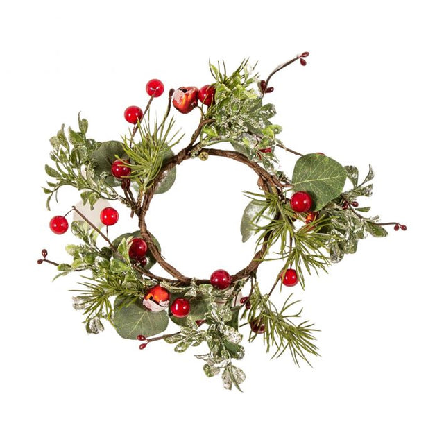 Eucalyptus Candle Ring with Berries (2)