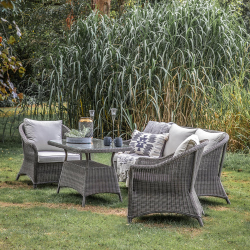 Palma Outdoor Sofa Dining Set in Grey