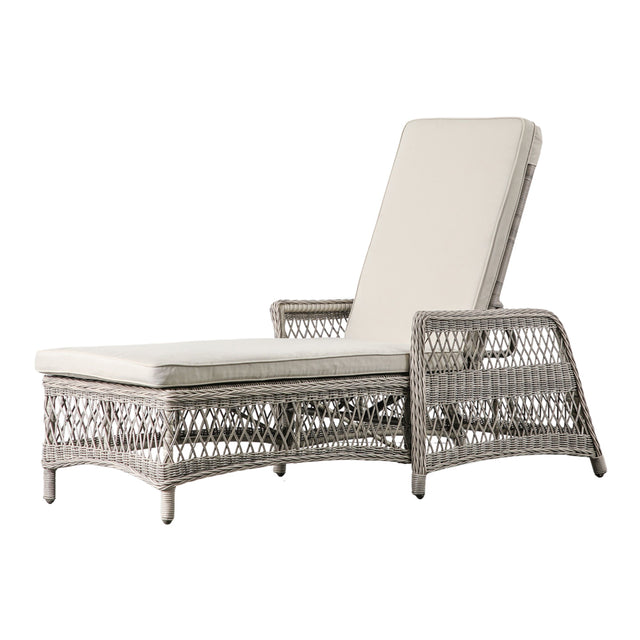 Tuscany Outdoor Rattan Sun Lounger in Stone (3)