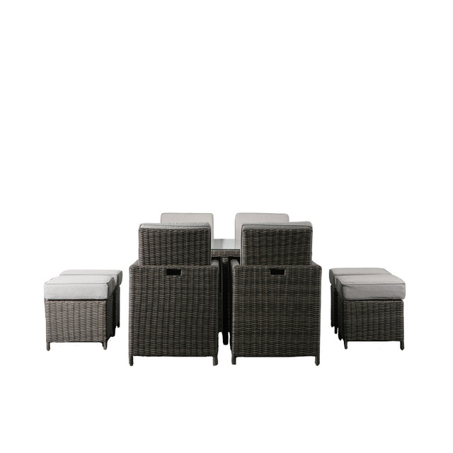 Valencia Outdoor 8-Seater Cube Dining Set in Grey (3)