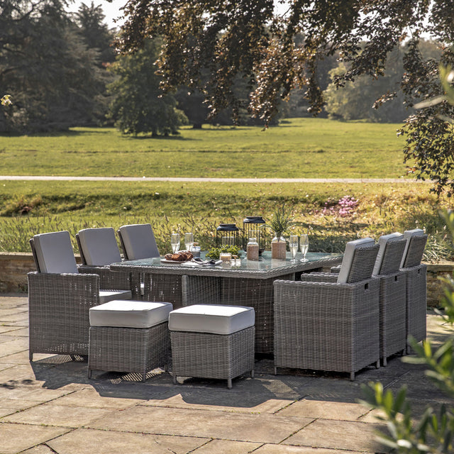 Valencia Outdoor 10-Seater Cube Dining Set in Grey (4)