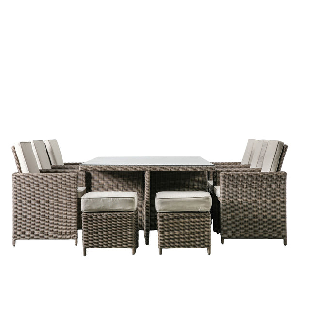 Valencia Outdoor 10-Seater Cube Dining Set in Natural (3)