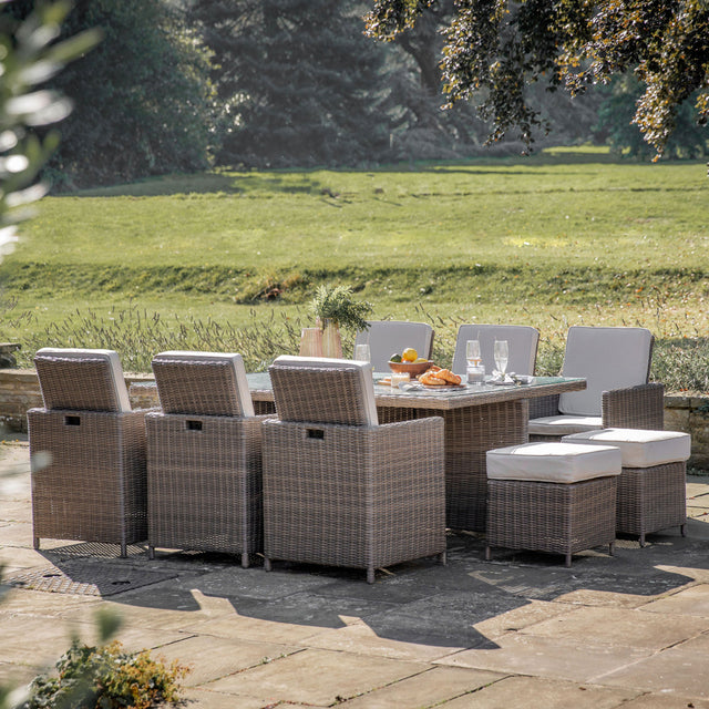 Valencia Outdoor 10-Seater Cube Dining Set in Natural (4)