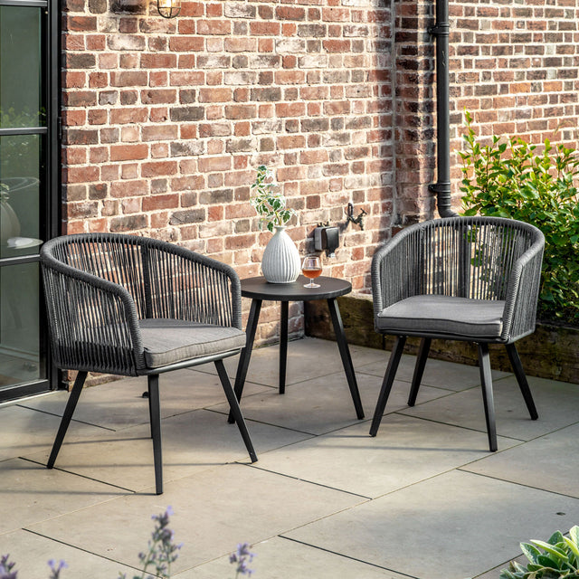 Murcia Outdoor Bistro Set in Charcoal