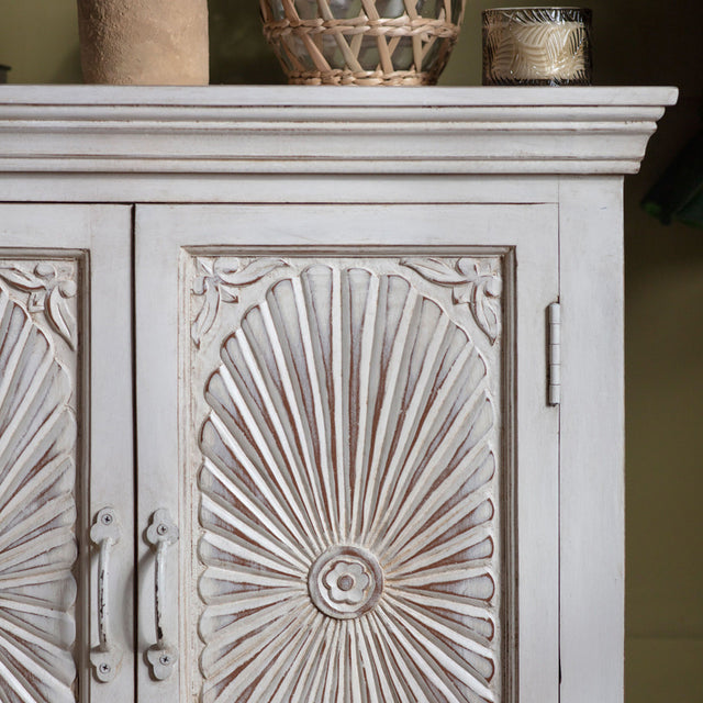 Meriah Mango Wood Sideboard in White (2)