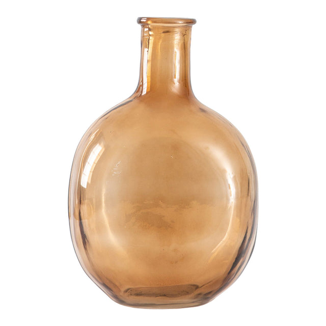 Jess Glass Bottle Vase in Brown (6)