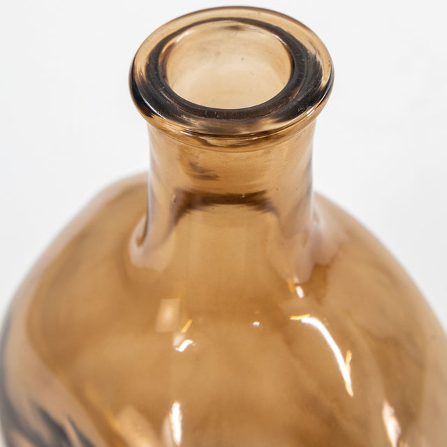 Jess Glass Bottle Vase in Brown (4)