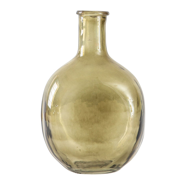 Jess Glass Bottle Vase in Green (4)