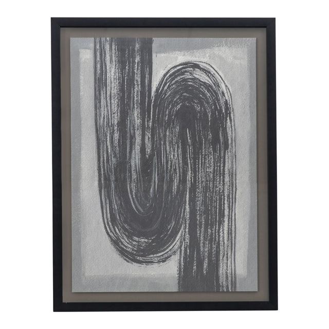 Iona Abstract Charcoal Wall Art in Monochrome (3)