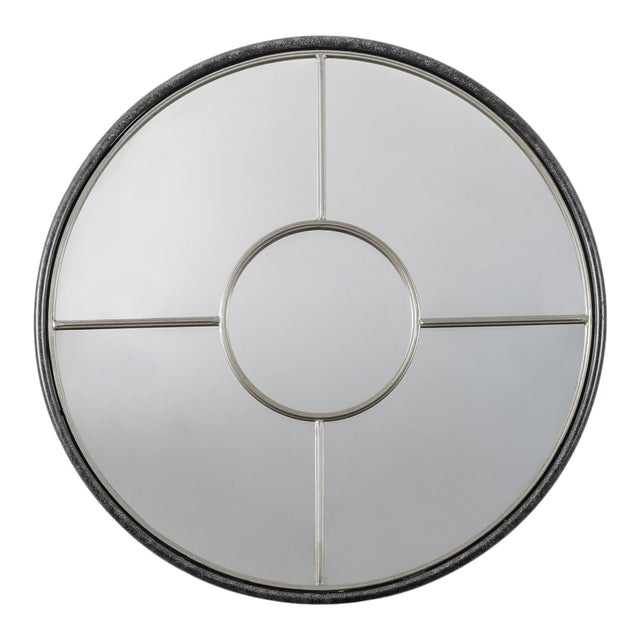 Alena Round Mirror in Black/Silver (5)