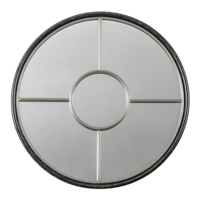 Alena Round Mirror in Black/Silver (4)